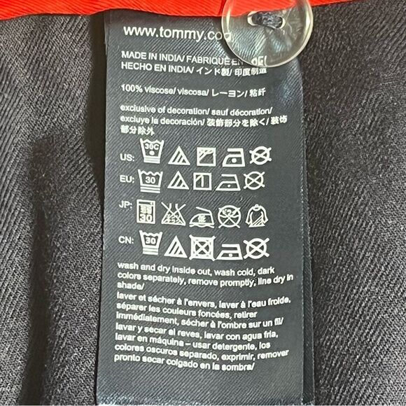 Tommy Hilfiger navy blue and white relaxed wide leg trousers size 6 - Picture 11 of 14